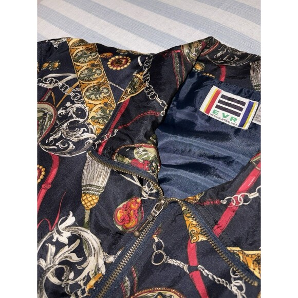 EVR Silk Jacket Womens Medium Golfer Country Club Div Rousso Bomber Bit & Bridle - Picture 6 of 12